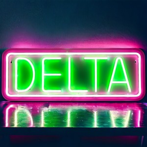 24" x 8.8" Neon Sign With Remote Controller - Delta [LED-NS006]